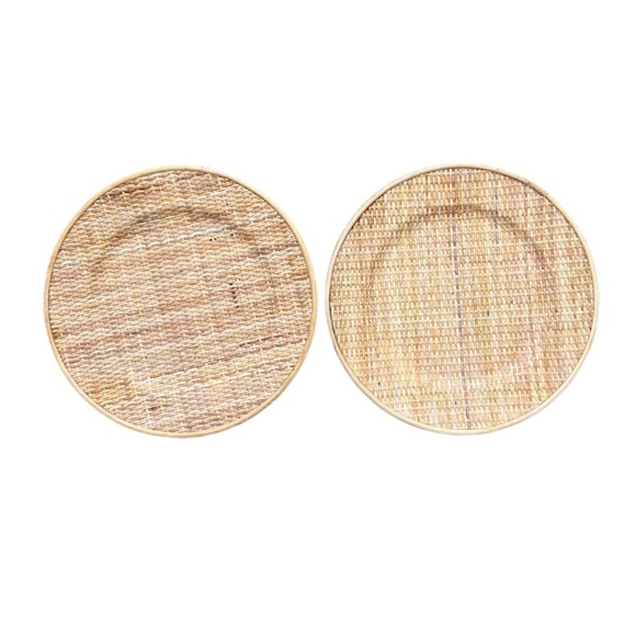 Veranda Pair of Bamboo Charger Platter Natural - Picture 6 of 8